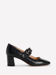 Boden Black Buckle Strap Block Heels - Image 2 of 5