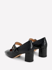 Boden Black Buckle Strap Block Heels - Image 4 of 5