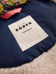 Boden Blue Borg Lined Puffer Coat - Image 3 of 4