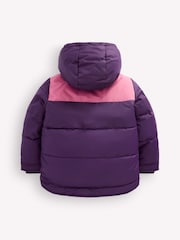 Boden Purple Borg Lined Puffer Coat - Image 2 of 4