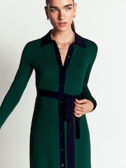 Boden Green Jessica Knitted Shirt Dress - Image 3 of 6