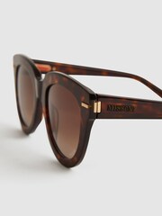 Reiss Brown Missoni Eyewear Round Tortoiseshell Sunglasses - Image 4 of 5