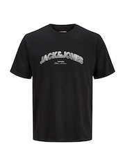JACK & JONES Black/Green/Natural Logo T-Shirts 3-Pack - Image 4 of 4