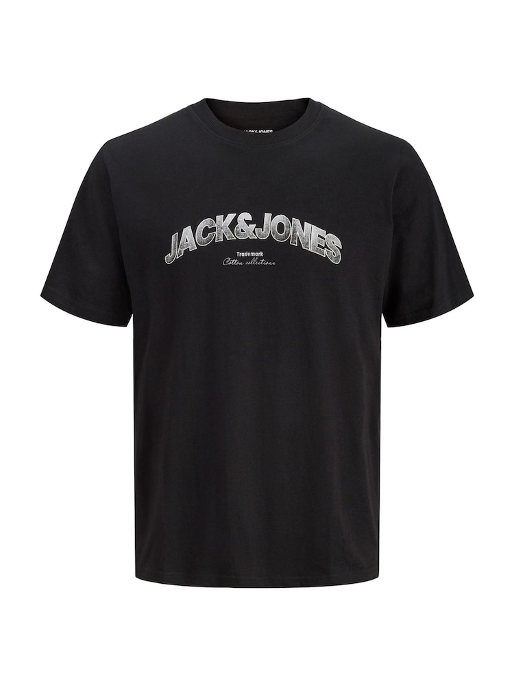 JACK & JONES Black/Green/Natural Logo T-Shirts 3-Pack - Image 4 of 4 JACK & JONES Black/Green/Natural Logo T-Shirts 3-Pack - Image 4 of 4