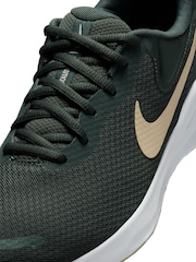 Nike Dark Green Revolution 7 Road Running Trainers - Image 11 of 12