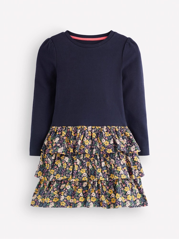 Boden Blue Cora Jersey RaRa Dress - Image 1 of 3 Boden Blue Cora Jersey RaRa Dress - Image 1 of 3