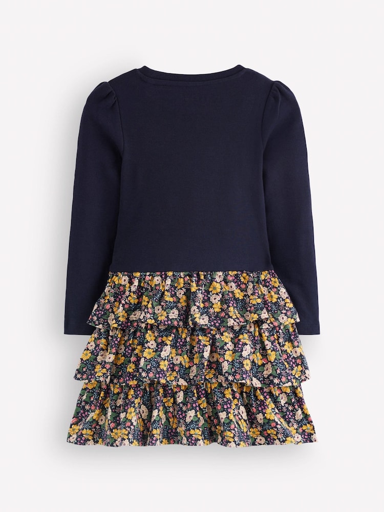 Boden Blue Cora Jersey RaRa Dress - Image 2 of 3 Boden Blue Cora Jersey RaRa Dress - Image 2 of 3