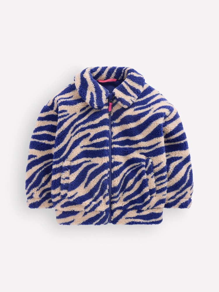 Boden Brown Collared Borg Jacket - Image 1 of 4 Boden Brown Collared Borg Jacket - Image 1 of 4