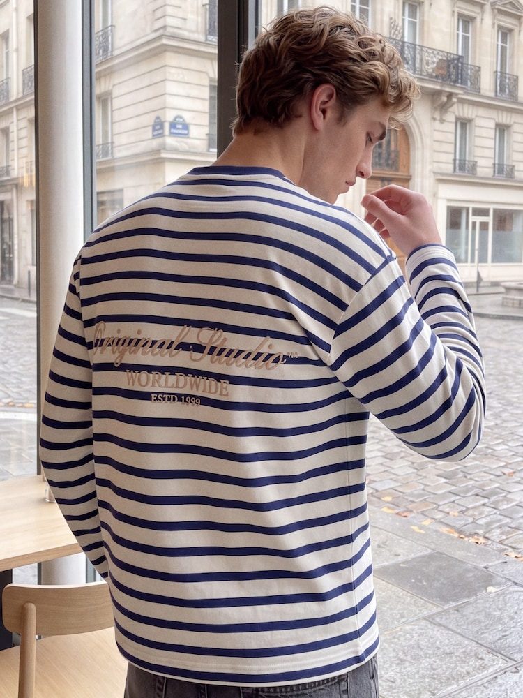 Jack & Jones חולצת טי בדוגמת פסים עם שרוול ארוך - תמונה 1 מתוך 8 Jack & Jones חולצת טי בדוגמת פסים עם שרוול ארוך - תמונה 1 מתוך 8