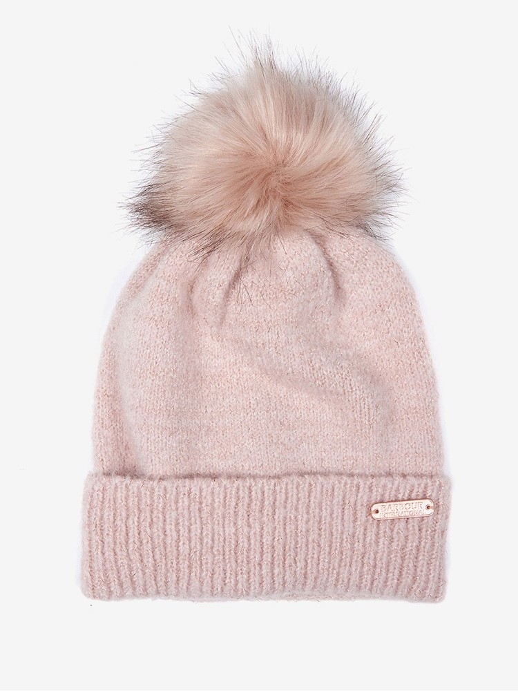 Barbour® International Sparkle Knitted Pom Bobble hat - Image 1 of 4