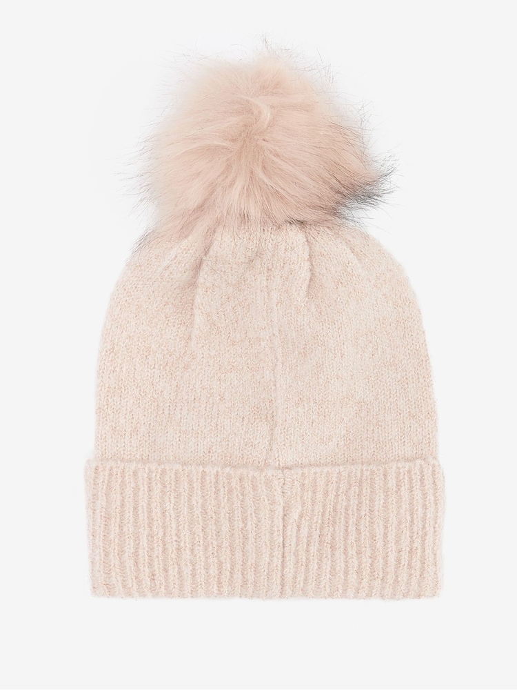 Barbour® International Sparkle Knitted Pom Bobble hat - Image 2 of 4