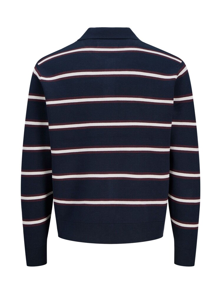 Jack & Jones חולצת פולו מסריג עם שרוול ארוך ודוגמת פסים - תמונה 8 מתוך 8 Jack & Jones חולצת פולו מסריג עם שרוול ארוך ודוגמת פסים - תמונה 8 מתוך 8