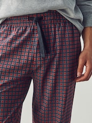 Red Check/Grey Check Jersey Pyjama Bottoms 2 Pack - Image 6 of 10