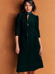 Boden Green Una Cord Midi Dress - Image 1 of 5