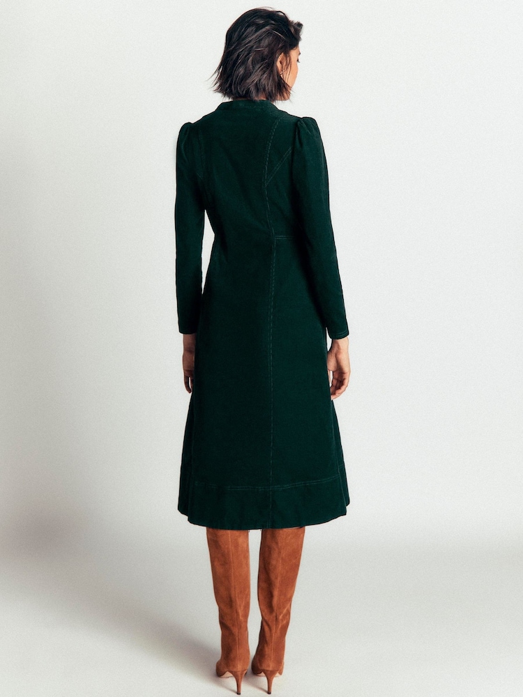 Boden Green Una Cord Midi Dress - Image 2 of 5 Boden Green Una Cord Midi Dress - Image 2 of 5