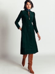 Boden Green Una Cord Midi Dress - Image 3 of 5
