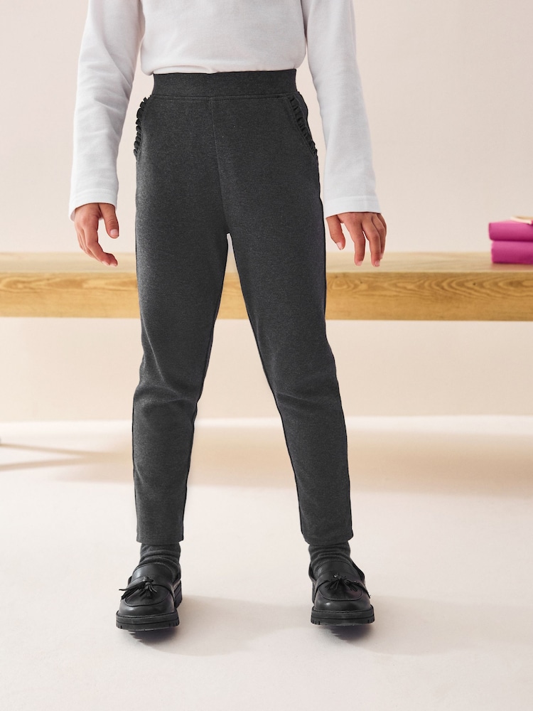Gris antracita - Pantalones escolares elásticos de alto contenido en algodón sin cierres (3-16 años) - Imagen 1 de 6 Gris antracita - Pantalones escolares elásticos de alto contenido en algodón sin cierres (3-16 años) - Imagen 1 de 6