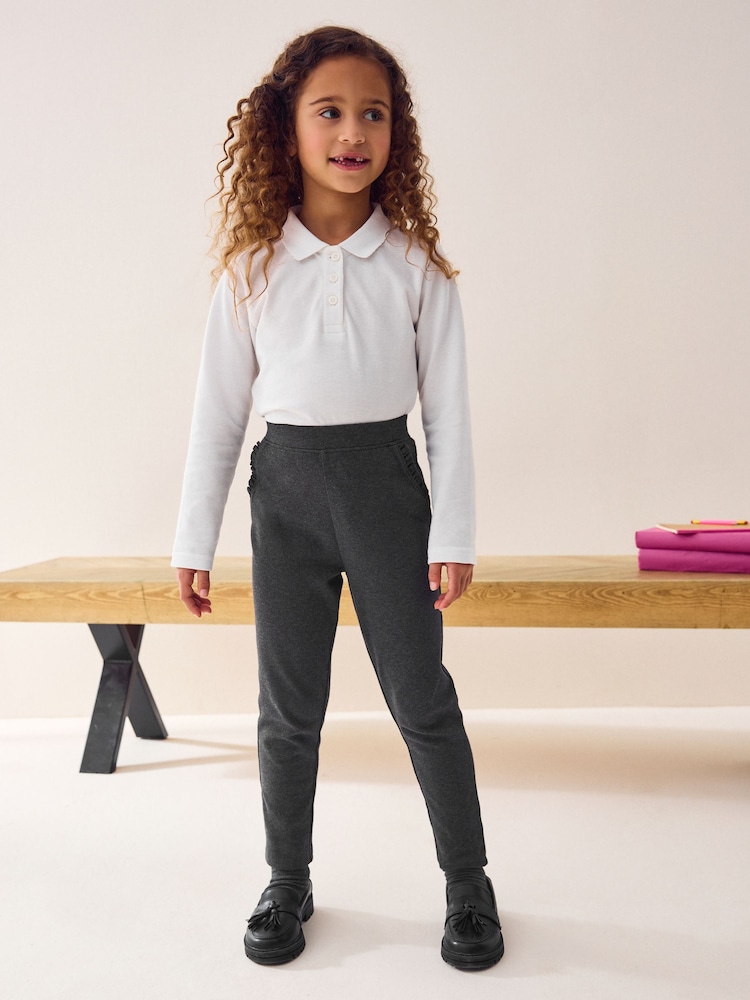 Gris antracita - Pantalones escolares elásticos de alto contenido en algodón sin cierres (3-16 años) - Imagen 2 de 6 Gris antracita - Pantalones escolares elásticos de alto contenido en algodón sin cierres (3-16 años) - Imagen 2 de 6