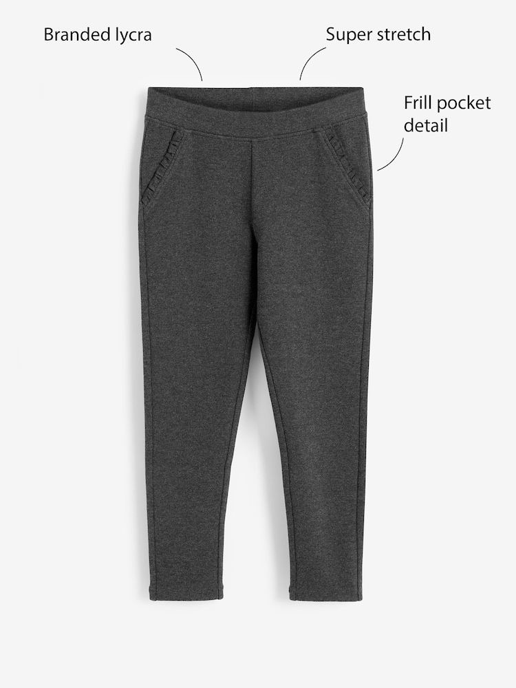 Charcoal Grey Pull-On Cotton Rich Stretch School Trousers (3-16yrs) - Image 3 of 6