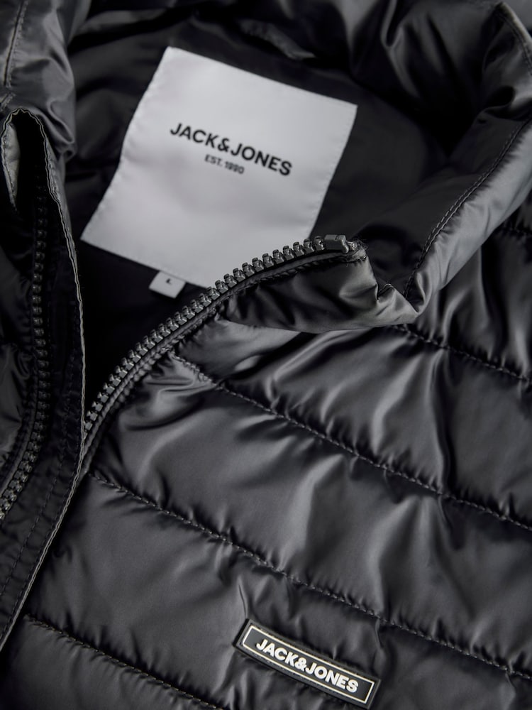 JACK & JONES Grey Lightweight Puffer Gilet - Image 10 of 10 JACK & JONES Grey Lightweight Puffer Gilet - Image 10 of 10