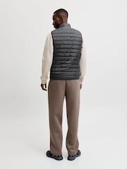 JACK & JONES Grey Lightweight Puffer Gilet - Image 3 of 10