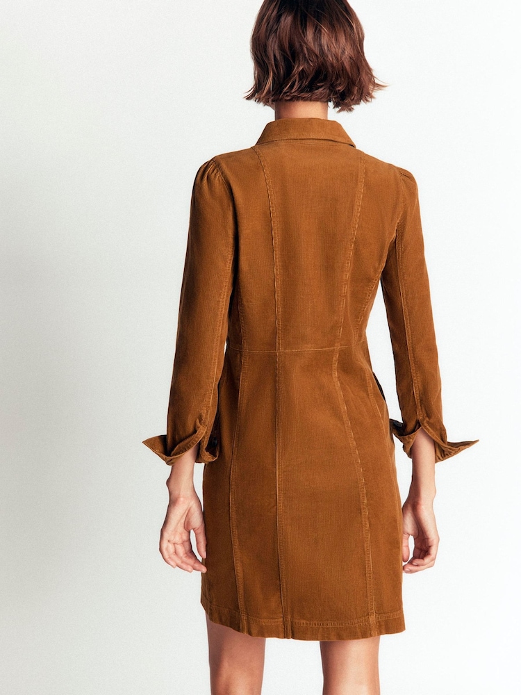 Boden Brown Rhoda Cord Short Dress - Image 2 of 6 Boden Brown Rhoda Cord Short Dress - Image 2 of 6