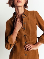 Boden Brown Rhoda Cord Short Dress - Image 4 of 6
