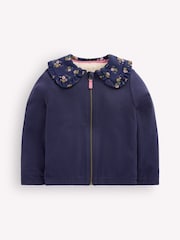 Boden Blue Fleece Lined Zip-Through Sweat Top - Image 1 of 3