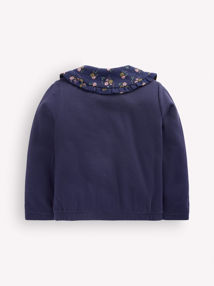 Boden Blue Fleece Lined Zip-Through Sweat Top - Image 2 of 3