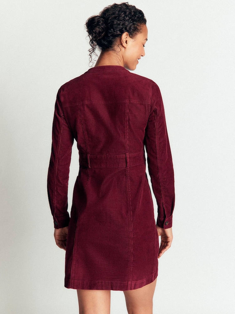 Boden Red Zara Cord Short Dress - Image 2 of 5 Boden Red Zara Cord Short Dress - Image 2 of 5