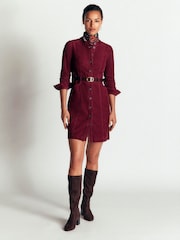 Boden Red Zara Cord Short Dress - Image 3 of 5