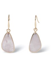 Aela Gold Tone Rose Quartz Earrings - Image 1 of 2