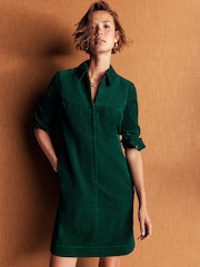 Boden Green Bronte Cord Short Dress - Image 1 of 5