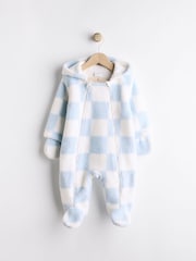 Blue/White Checkerboard Baby Pramsuit (0mths-2yrs) - Image 1 of 11
