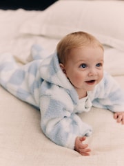 Blue/White Checkerboard Baby Pramsuit (0mths-2yrs) - Image 3 of 11