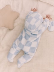 Blue/White Checkerboard Baby Pramsuit (0mths-2yrs) - Image 4 of 11