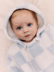 Blue/White Checkerboard Baby Pramsuit (0mths-2yrs) - Image 5 of 11