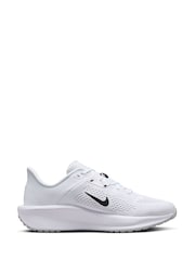Nike White/Black Quest 6 Road Running Trainers - Image 1 of 11