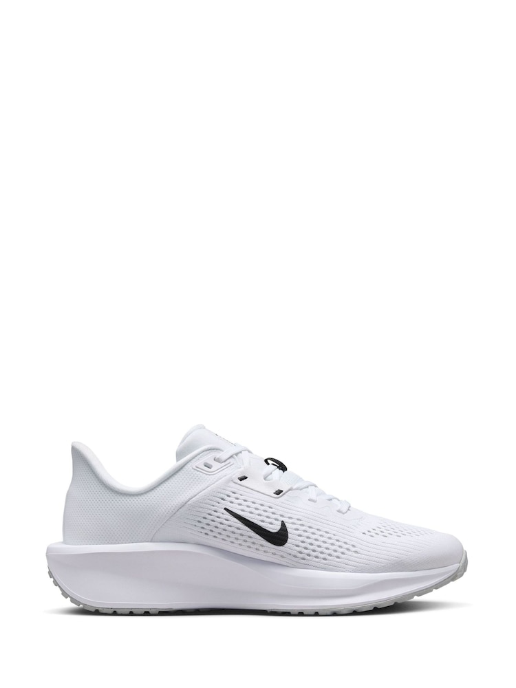 Nike White/Black Quest 6 Road Running Trainers - Image 1 of 11
