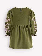 Boden Green Embroidered Sleeve Dress - Image 2 of 3