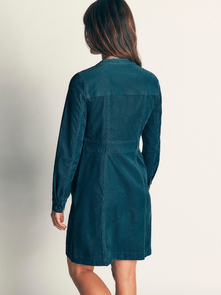 Boden Blue Zara Cord Short Dress - Image 2 of 5 Boden Blue Zara Cord Short Dress - Image 2 of 5