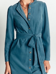 Boden Blue Louise Cord Midi Shirt Dress - Image 3 of 5
