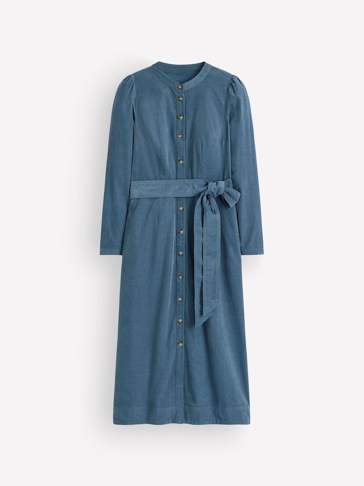 Boden Blue Louise Cord Midi Shirt Dress - Image 5 of 5 Boden Blue Louise Cord Midi Shirt Dress - Image 5 of 5