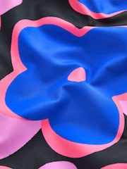 Cobalt Blue Flower Scoop Neck Swimsuit (3-16yrs) - Image 3 of 4