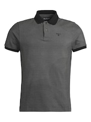 أسود - قميص بولو رياضي من القطن 100% للرجال من ‎Barbour®‎ - صورة 6 من 8