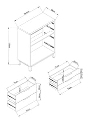 Black Bronx Oak Effect 4 Drawer Chest of Drawers - Image 10 of 10