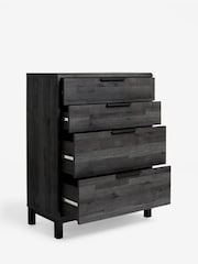 Black Bronx Oak Effect 4 Drawer Chest of Drawers - Image 7 of 10