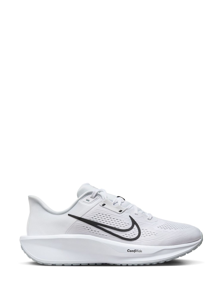 Nike White/Black Quest 6 Road Running Trainers - Image 1 of 9