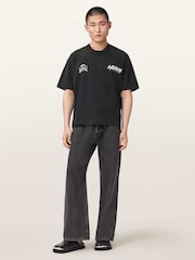 AllSaints Black Chromium Short Sleeve Crew Neck T-Shirt - Image 2 of 6