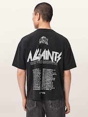 AllSaints Black Chromium Short Sleeve Crew Neck T-Shirt - Image 4 of 6